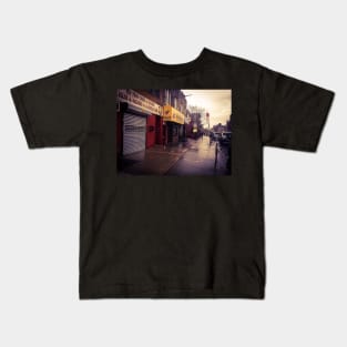 Flatbush Rainy Winter Street Brooklyn NYC Kids T-Shirt